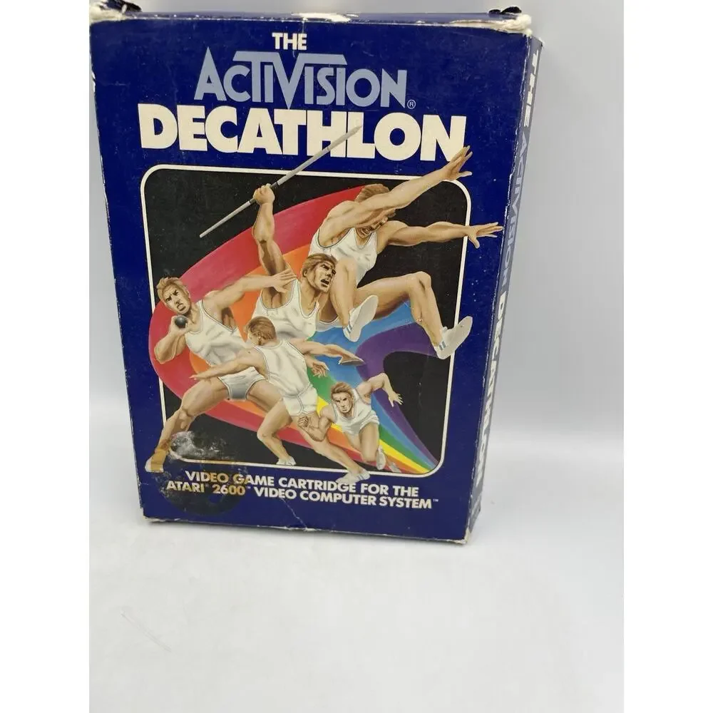 ACTIVISION DECATHLON (Atari 2600) Game & Box